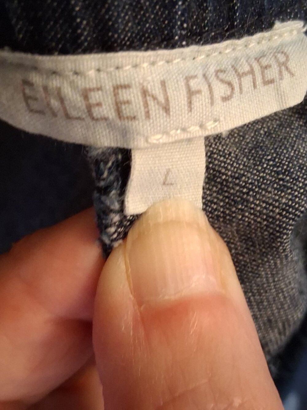 Eileen Fisher Pull‑On Denim Pants – Dark Wash – Women’s L - Picture 4 of 6